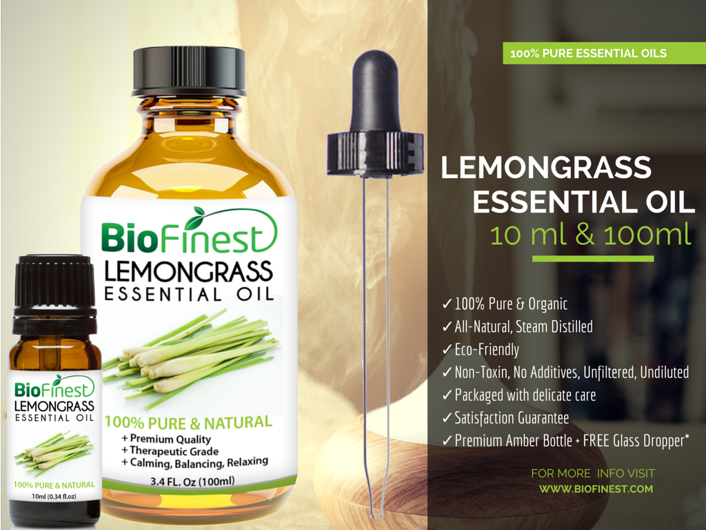 Pure Lemongrass Essential Oil Undiluted Natural Air Freshener Diffuser