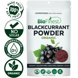 Blackcurrant Powder - 100% Pure Freeze-Dried Antioxidants Superfood - Black Currant Juice Blend (114g)