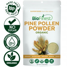 Pine Pollen Powder (Broken Cell Wall) - 100% Pure Wild Freeze-Dried Superfood - Boost Energy Stamina Digestion