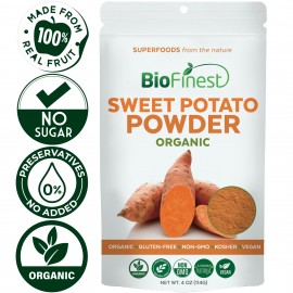 Sweet Potato Powder - 100% Pure Freeze-Dried Antioxidant Superfood - Support Immune Health, Heart Health, Digestion