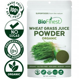 Wheat Grass Juice Powder - 100% Pure Freeze-Dried Vitamin Chlorophyll Superfood - Boost Digestion Detox Energy
