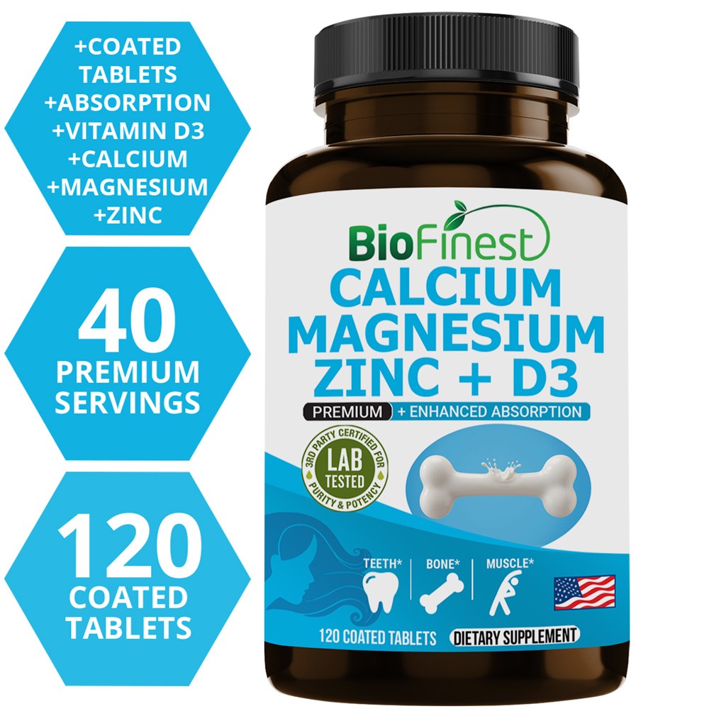 Biofinest Calcium Magnesium Zinc Vitamin D3 Supplement Bone