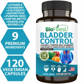 Biofinest Bladder Control Supplement - Saw Palmetto Cranberry Pumpkin Seed Vitamin E