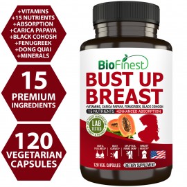 Biofinest Bust Up Breast Supplement - Carica Papaya Dong Quai Black Cohosh (120 Veg. Capsules)