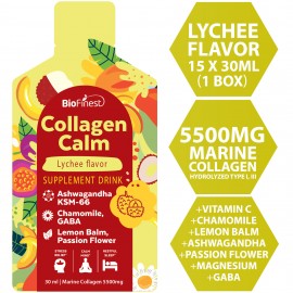 Biofinest Marine Collagen Peptides Calm Drink 5500mg Ashwagandha GABA Magnesium 0 Sugar