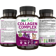 Biofinest Collagen Complex Supplement 1500mg Type 1 2 3 5 10 Hydrolyzed Peptides Marine Bovine (90 Capsules)