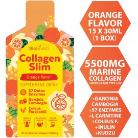Biofinest Marine Collagen Peptides Slim Drink 5500mg 57 Detox Enzymes Garcinia Cambogia 0 Sugar