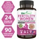 Biofinest Fertility Women Multivitamin Supplement - Vitamins B C D E Iron Zinc Folate Ashwagandha Maca CoQ10 (90 Veg. Capsules)