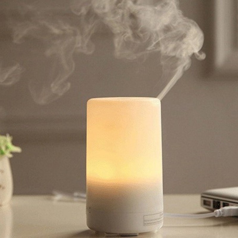 Essential Oil Diffuser with Flame Light, Ultrasonic Super Quiet Diffuser  for Aromatherapy Essential Oils Mist Humidifiers with 7 Flame Color,  Auto-Off