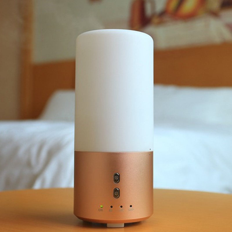 H2 (100ml) Rose Gold Ultrasonic Aroma Diffuser/ Air Humidifier/ Purifier/  7-Color LED, 4-Timer, 8 Hours Mist, Auto Off, Quiet - Biofinest