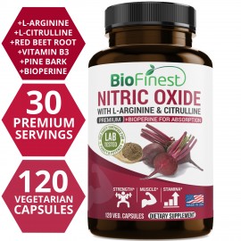 N.O. Nitric Oxide Supplements - with Extra Strength L Arginine Citrulline & Amino Acids - 1200mg - Powerful NO Booster For Men, 