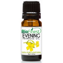 Evening Primrose Organic Oil - 100% Pure Cold-Pressed -  Premium Quality - Rich in Omega-3 - Nourish Skin/Hair - Ease PMS Pain