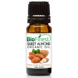 Sweet Almond Organic Oil - 100% Pure Cold-Pressed - Rich in Vitamin A/E/K - Remove Dark Circles - Reduce Fine lines - Healthy-aging