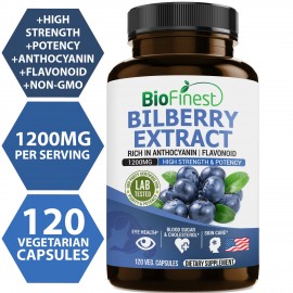 Bilberry Extract - Supplement For Eyes Health, Blood Circulation,Night Vision (120 vegetarian capsules)