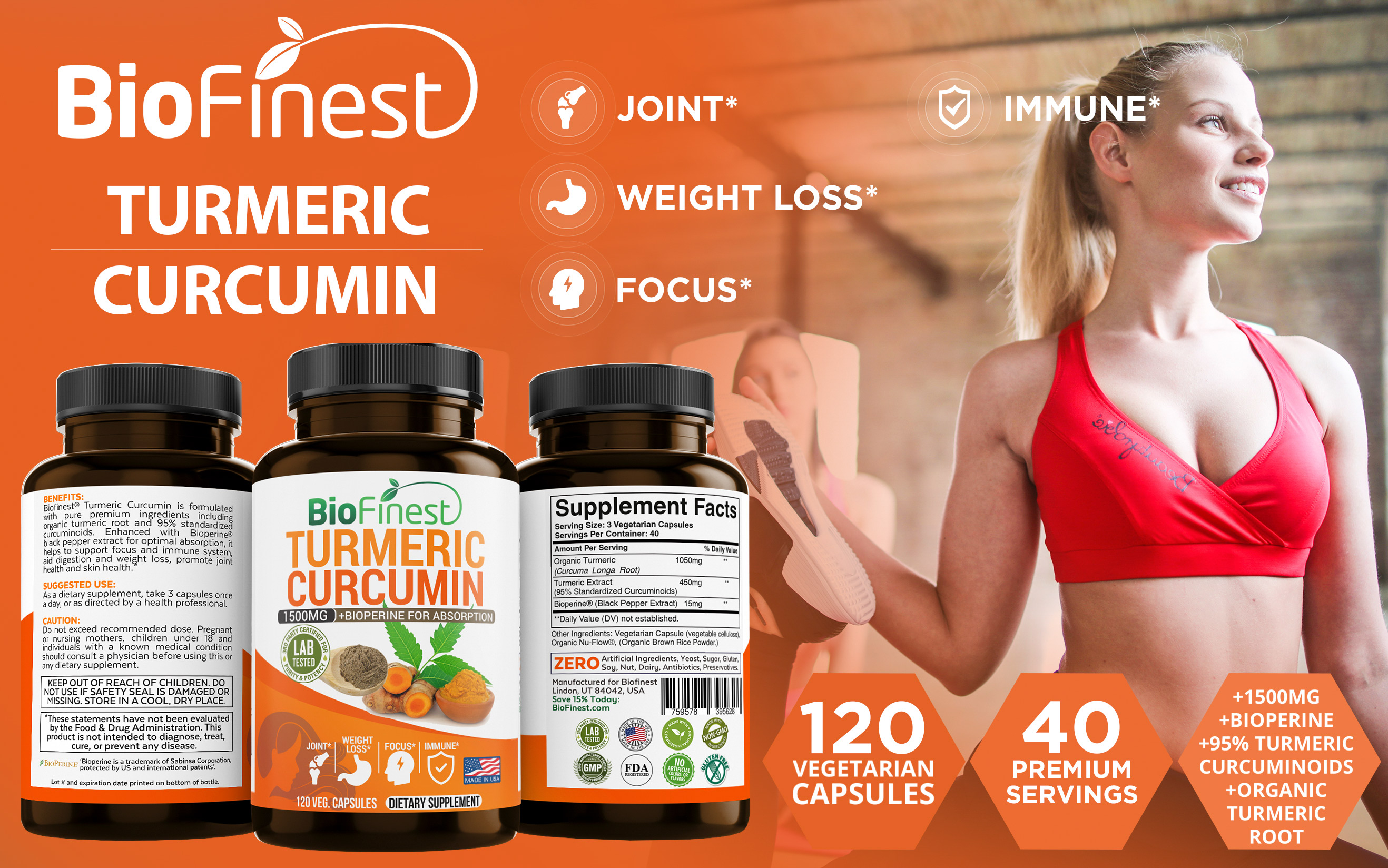 ⭐ ️PREMIUM TURMERIC CURCUMIN - We take great pride in being able to offer t...