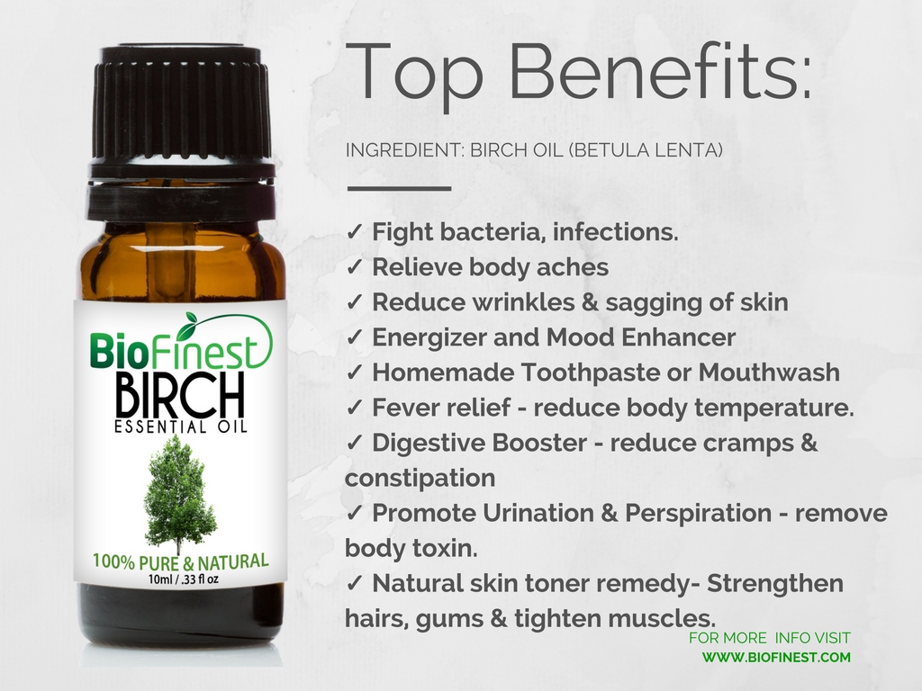 Birch Essential Oil - 100% Pure Undiluted - Therapeutic Grade - Best