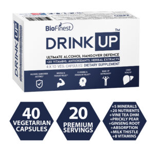 Biofinest DrinkUp Alcohol Detox Supplement (40 capsules)