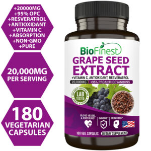 Biofinest Grapeseed Extract Supplement (180 capsules)
