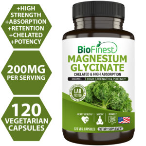 Biofinest Magnesium Glycinate Supplement (120 capsules)