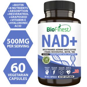 Biofinest NAD Nicotinamide Adenine Dinucleotide Supplement (60 capsules)