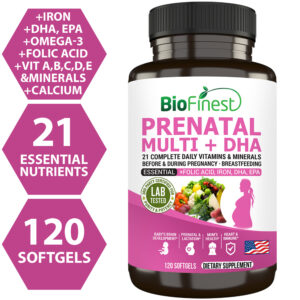 Biofinest Prenatal Multi DHA Supplement (120 softgels)