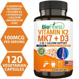 Biofinest Vitamin K2 D3 Supplement (120 capsules)