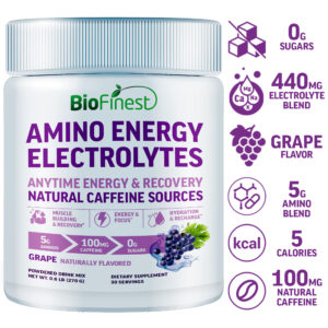 Biofinest Amino Energy Electrolyte Drink Powder, Grape (270g)