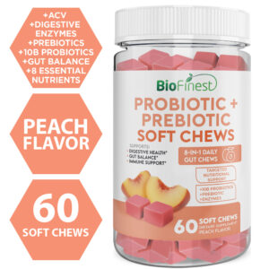 Biofinest Probiotic Prebiotic Soft Chews (Peach 60s)